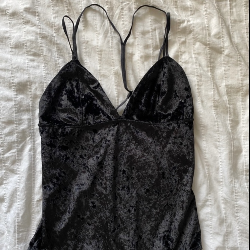 Honey Punch velvet bodysuit